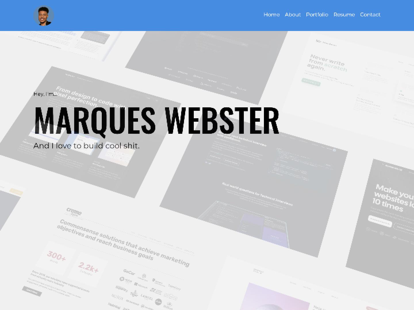 Marques Q. Webster Portfolio screenshot